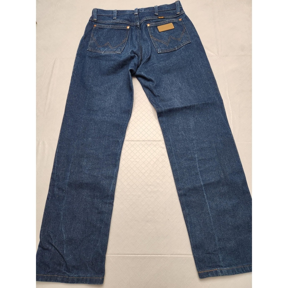 Wrangler 13MWZ Cowboy Cut Jeans Mens 30x30 Blue Straight Leg Dark Wash Denim - Picture 8 of 10